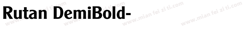 Rutan DemiBold字体转换